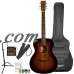 Sigma Guitars Mahogany Acoustic-Electric Folk Guitar (Shadowburst Finish) with ChromaCast Gig Bag and Accessories   